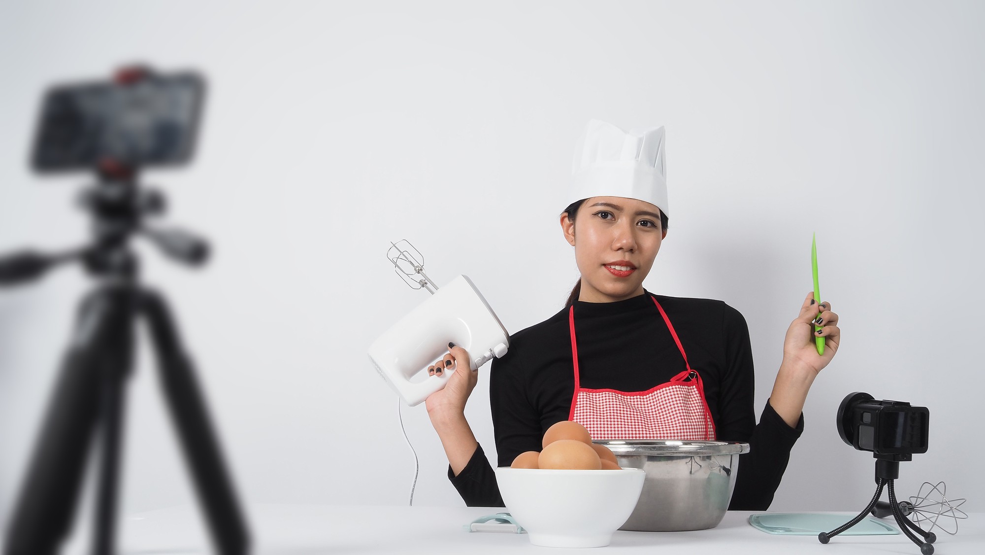 Momento di lezione live con chef
